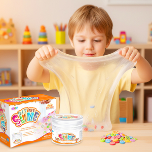Kit de slime transparent SlimeDiy avec breloques, slime mousseux, slime pailleté, slime crémeux, slime extensible, slime cristallin transparent, jouet pour enfants - Product Image 3