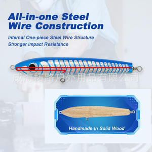 <span class=keywords><strong>Leurre</strong></span> en bois 120g flottant, gros jig pour la pêche en <span class=keywords><strong>mer</strong></span>, pêche à la vague, pêche au poisson-épée, Golden Gun, <span class=keywords><strong>leurre</strong></span> dur sans hameçons, eau salée - Product Image 4