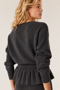Pull en laine mérinos <span class=keywords><strong>Eloise</strong></span>, style européen et américain, pour femmes, pull en tricot, style peplum, pour un look décontracté - Product Image 5