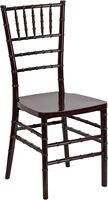 Chaise de fête empilable et peu encombrante, chaise en résine blanche aspect bambou pour activités festives intérieures et extérieures