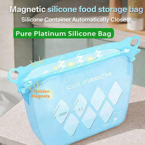 Bolsa de Silicona Plegable Reutilizable Ecológica LFGB Libre de BPA con Logotipo Personalizado para Niños, para la Playa, el Teléfono, Cosméticos, el Almuerzo, Comida, Verano - Product Image 2