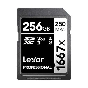 Werks großhandels preis Lexar SD-Karte 1667X 256GB 128GB R250MB/s W120MB/s 512GB SD-Flash-Speicher karte für die Kamera