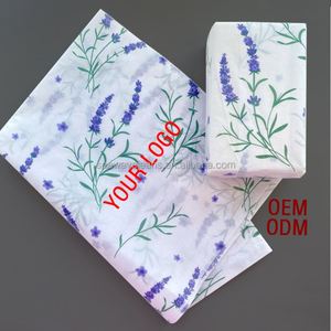 Papier d'emballage noir personnalisé avec logo, emballage pour t-shirt, cadeau pour bouquet, papier d'emballage de luxe - Product Image 5