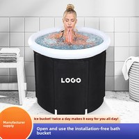 Baignoire gonflable ronde noire en PVC RENJIA, pliable, portable, pour adultes, bain de glace, en plastique durable – Grande vente
