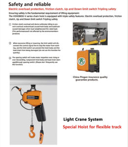 M5 רמת עבודה רמת חסכוני סוג אק חשמל 1 טון 2 טון 3 טון 5 טון 10 טון סוג שרשרת מנוף חשמלי - Product Image 6