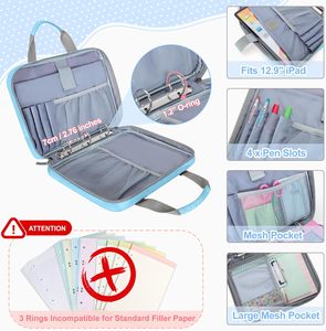 กระเป๋าใส่ <span class=keywords><strong>iPad</strong></span> รุ่น Yarwo 2026 แบบอัพเกรด พร้อมซิป 3 ช่องใส่ดินสอ หลายช่องใส่ของ ปกผ้าบุอย่างดี สำหรับ <span class=keywords><strong>iPad</strong></span> 12.9 นิ้ว เหมาะสำหรับใช้ในโรงเรียน/สำนักงาน สีฟ้า - Product Image 2