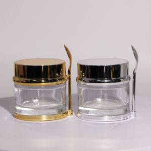 Barattoli in Vetro Trasparente di Lusso all'Ingrosso con Coperchio a Vite Oro/Argento 30g 50g 80g per Contenitori Cosmetici <span class=keywords><strong>100</strong></span> <span class=keywords><strong>ml</strong></span> Vasetti per Crema - Product Image 2