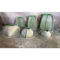 Moule à pot de fleurs en béton et ciment à double couche, grand format, en fibre de verre, pour jardinière en plastique
