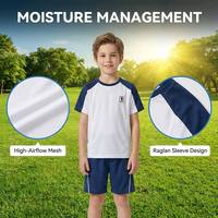 Ensemble de basket-ball respirant 2 pièces, été, 100% polyester, short color block, tenue d'entraînement, pour jeunes