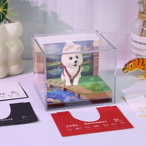 Bloc-notes 3D personnalisé, calendrier, bloc-notes chien, décoration de bureau, notes adhésives, marque-page, papeterie animaux mignons, cadeau d'anniversaire de Noël pour enfants - Product Image 3
