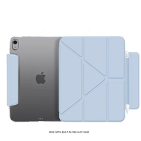 Étui de protection mat pour iPad 2022 10,9 pouces, coque rigide, fixation magnétique anti-pliage, dispositif de fixation + support pliable en trois parties