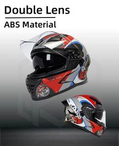 Casque intégral DOT ABS de qualité professionnelle double visière finition mate protège-menton renforcé résistance aux chocs couleurs personnalisées - Product Image 2