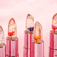 Fleur de cristal rouge à lèvres changement de température rouge à lèvres personnalisé marque beauté baume à lèvres maquillage usine