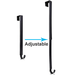 Heavy Duty Adjustable Length Metal <strong>Wreath</strong> Hook Over the <strong>Door</strong> Large <strong>Wreath</strong> <strong>Hanger</strong> <strong>for</strong> Christmas Decor ISO Certified - Product Image 2
