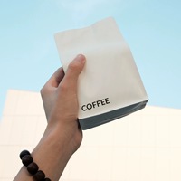 Sac de grains de café personnalisé avec valve unidirectionnelle pochette zippée laminée mate
