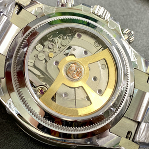 Reloj Mecánico de Lujo para Hombre, Diseño Clásico 4131 4132, Esfera Azul Hielo, Cronógrafo, Fondo Transparente, Movimiento Visible - Product Image 4