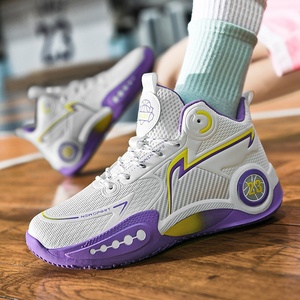 Sneakers sportive professionali alte per il tempo libero per studenti giovani donne maschili per il basket che corre la competizione pratica primaverile - Product Image 3