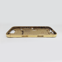 Étui de protection doré semi-finis, acceptant logo personnalisé, placage sous vide, cadre central de luxe pour iPhone 16 Pro Max