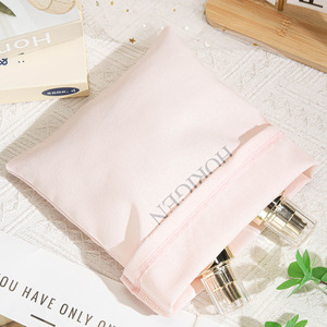 OEM Hotsale Custom Logo Printed Pink Cotton Linen <b>Drawstring</b> <b>Bag</b> <b>Makeup</b> Brush Cosmetic Perfume Storage Cotton <b>Bag</b> - Product Image 3