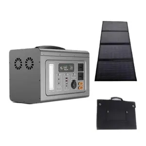 Bester Preis Tragbares Solar ladegerät für den Außenbereich 500W 1000W 1500W Power bank Solar Power Bank mit LED-Leuchten