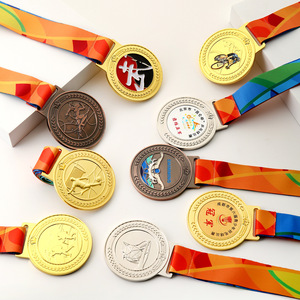 Medallas Metálicas Personalizadas de 65mm con Efecto Positivo, de Aleación de Zinc, para Premios de Torneos con Impresión de Logotipo para Eventos Deportivos - Product Image 1