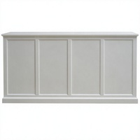 Table de bar moderne de luxe en pin peint blanc, pliable et peu encombrante, idéale pour la location d'événements et mariages.