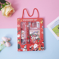 Ensemble de papeterie scolaire pour enfants, cadeau promotionnel de Noël en gros, fournitures de bureau durables, ensemble de six pièces comprenant un livre et un crayon