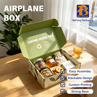 Boîte pliante en papier kraft pour avion, emballage recyclé et recyclable, boîte en carton ondulé personnalisée avec impression et logo