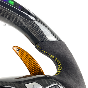 <span class=keywords><strong>Volant</strong></span> en fibre de carbone avec écran LED et palettes de changement de vitesse pour <span class=keywords><strong>Mercedes</strong></span> Benz A45 AMG CLS W176 C63 W204 CLA W212 W207 W218 W117 - Product Image 6