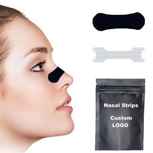 Nouveau ruban nasal personnalisé en gros bandelettes nasales anti-ronflement extra résistantes pour un meilleur sommeil, une respiration droite, des patchs buccaux faciles - Product Image 1