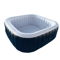 NEOKUDO OEM Spa gonflable moderne pour l'extérieur avec 120 jets, capacité pour 2 personnes, design carré portable