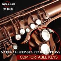 Popular Grade Classic Structure Bare Copper RST-Q7 Woodwind Instrument Tenor Saxophone