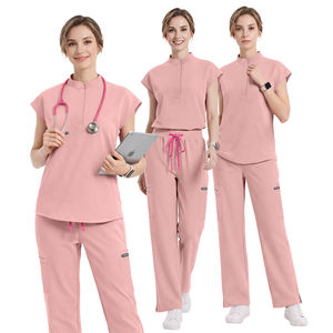 Conjunto de Uniforme Médico Personalizado para Enfermeras, Uniforme de Enfermería, Uniforme Médico para Doctoras, Pantalón Recto para Mujer - Product Image 4