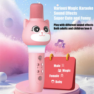 Micrófono de Mano para Niños con Luz LED, BT 5.4, Máquina de Karaoke, Micrófono de Juguete Educativo Multifuncional con Bajos y Sonidos - Product Image 4