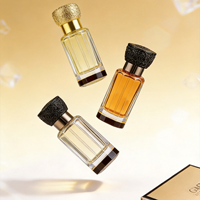 Crème pour les yeux Oud Arabe de Luxe 12ml 15ml, Bouteilles diffuseur en verre transparent avec bouchon à vis en métal doré sculpté