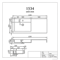 Vasque de salle de bain en surface solide de conception italienne, fabriquée à la main, lavabo commercial, vasque sur mesure