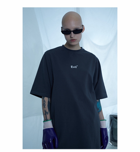 เสื้อยืดผู้ชายคอตตอนถักเนื้อหนา 220 GSM ทรงหลวม ไหล่ตก ไซส์ใหญ่ คอกลม สไตล์ลำลอง สปอร์ต - Product Image 5