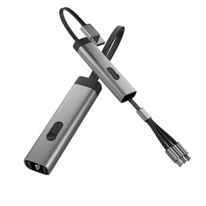 Top người bán 3in1 nhanh chóng sạc USB cáp dữ liệu 3A loại C Hidden mini xách tay Keychain cho iPhone loại C <span class=keywords><strong>Android</strong></span> Kính thiên văn Cáp - Product Image 1