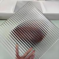 Panneaux de verre ondulé Moru à motifs de 4 mm, 5 mm, 6 mm, 8 mm d'épaisseur, étanches, écologiques, pour décoration solaire, cloisons de salle de bain
