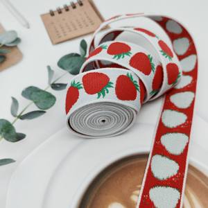 Cinta Elástica de Nylon de Alta Elasticidad de 30mm de Ancho, 100/200 Yardas, Blanca y Roja, Doble Cara, Tejido Elástico para Bolsos y Sujetadores - Product Image 1