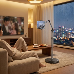 Soporte de Suelo para Tablet 2026 L63, Impermeable, Estable, con Rotación de 360°, Altura Ajustable, para <span class=keywords><strong>Cama</strong></span>, Compatible con iPad Pro 12.9 Pulgadas y Laptop - Product Image 1