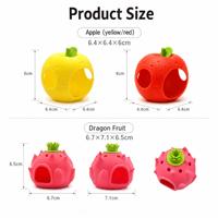 Hoogwaardige 3D-geprinte fruit- en groente speelgoed aquarium entree & uitgang vis kreeft tank schuilplaatsen micro landschappen poreus speelgoed