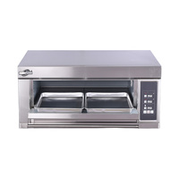 Four à pain commercial électrique à 1 niveau en acier inoxydable avec commande informatique simple pour boulangerie