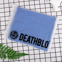 Chemise pull avec logo personnalisé imprimé sac zip-lock en plastique biodégradable givré fermeture éclair sacs pour vêtement emballage