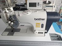 Machine à coudre industrielle à double aiguille Brother T-8452D à entraînement direct avec moteur intégré, d'occasion