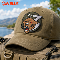 Patch brodé personnalisé AWELLS Tigre rugissant, badge animal 3D pour vestes streetwear, sacs à dos et vêtements d'extérieur