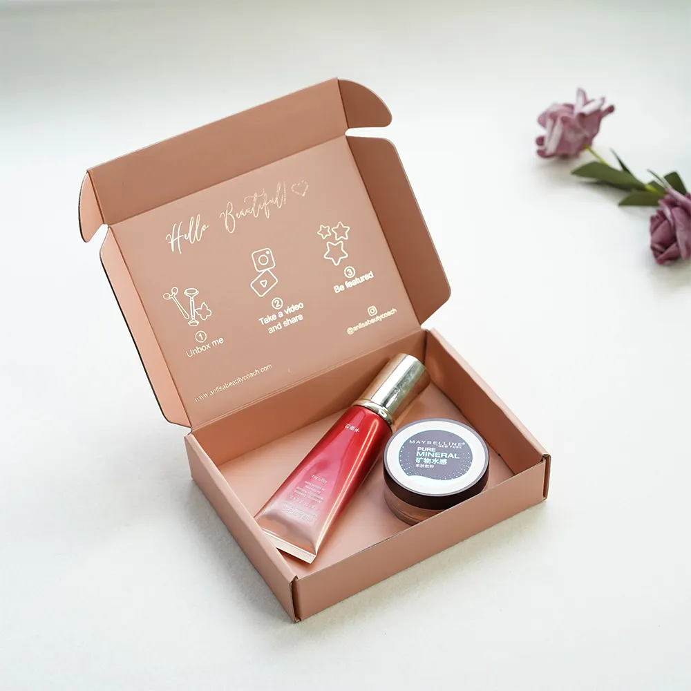 Kotak Kemasan Kustom untuk Kotak Kertas Bisnis Kecil untuk Pengiriman Kotak Kardus Item Kosmetik Mailer