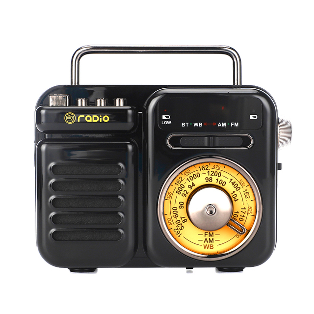 Vofull Retro Radio Vintage Wireless Speaker Walnut FM Radio with BT 5.1