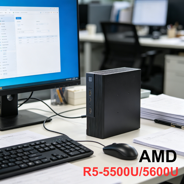 Factory Low Power Mini ITX No-OS PC Desktop AMD R5 5500U 5600U 8G RAM 256GB NVMe M.2 SSD NEW Product