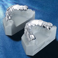 Gallerley Design personnalisé, Vente flash, Bijoux HipHop haut de gamme, Grillz en argent pur S925 avec sertissage à griffes poli et moissanite VVS